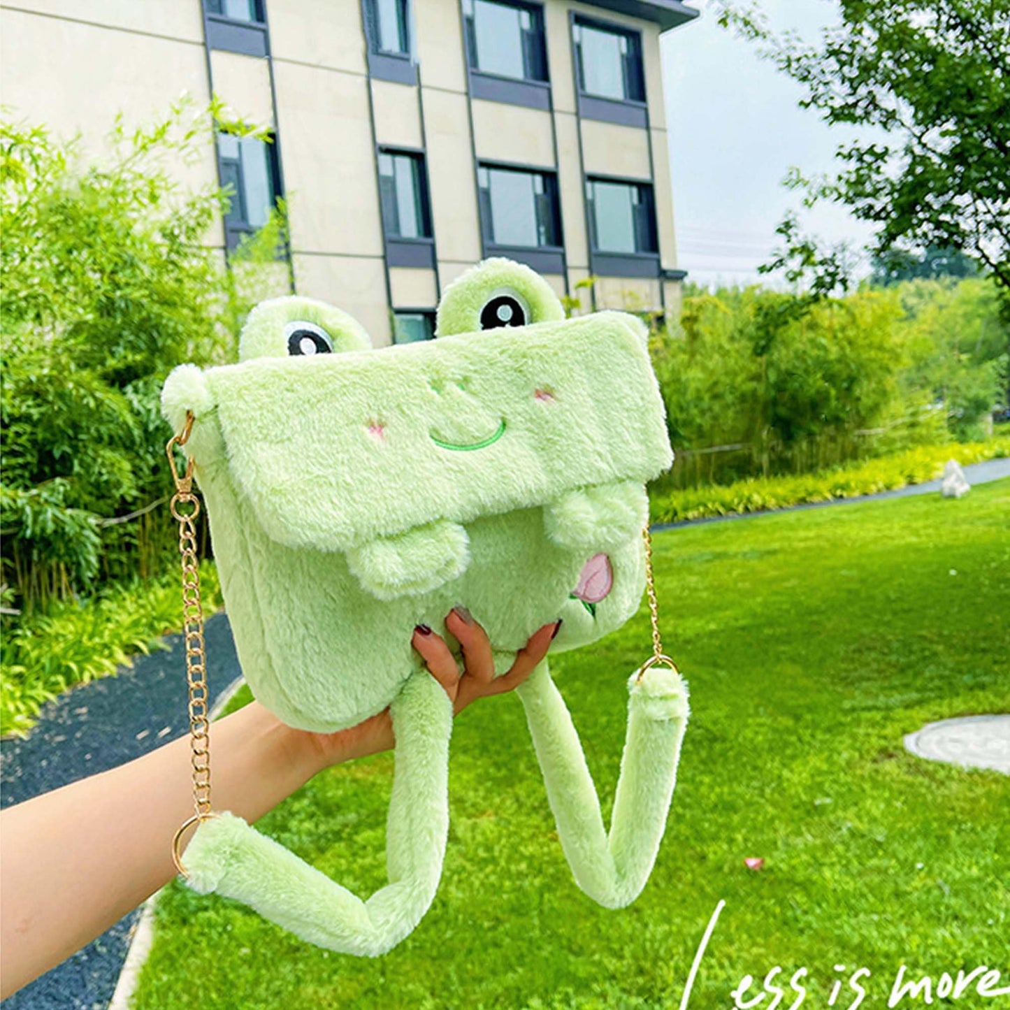 3D Cartoon Frog Plush Pouch, Small Coin Wallets, Cute Headset and Hair Accessories Bags - Fun Gifts Goodie Bag (Frog)