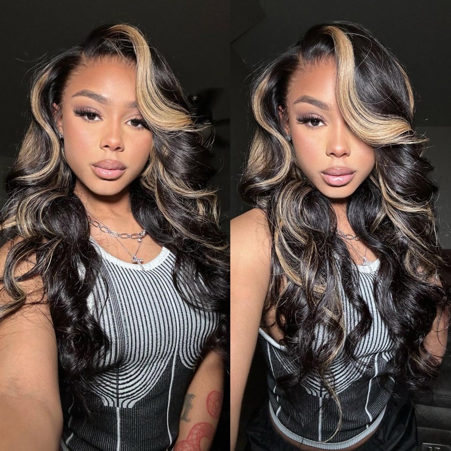 Kephare 250 Density FB/27 Balayage Highlight Ombre Lace Front Wig Human Hair Body Wave 13x4 HD Transparent Lace Front Wigs Human