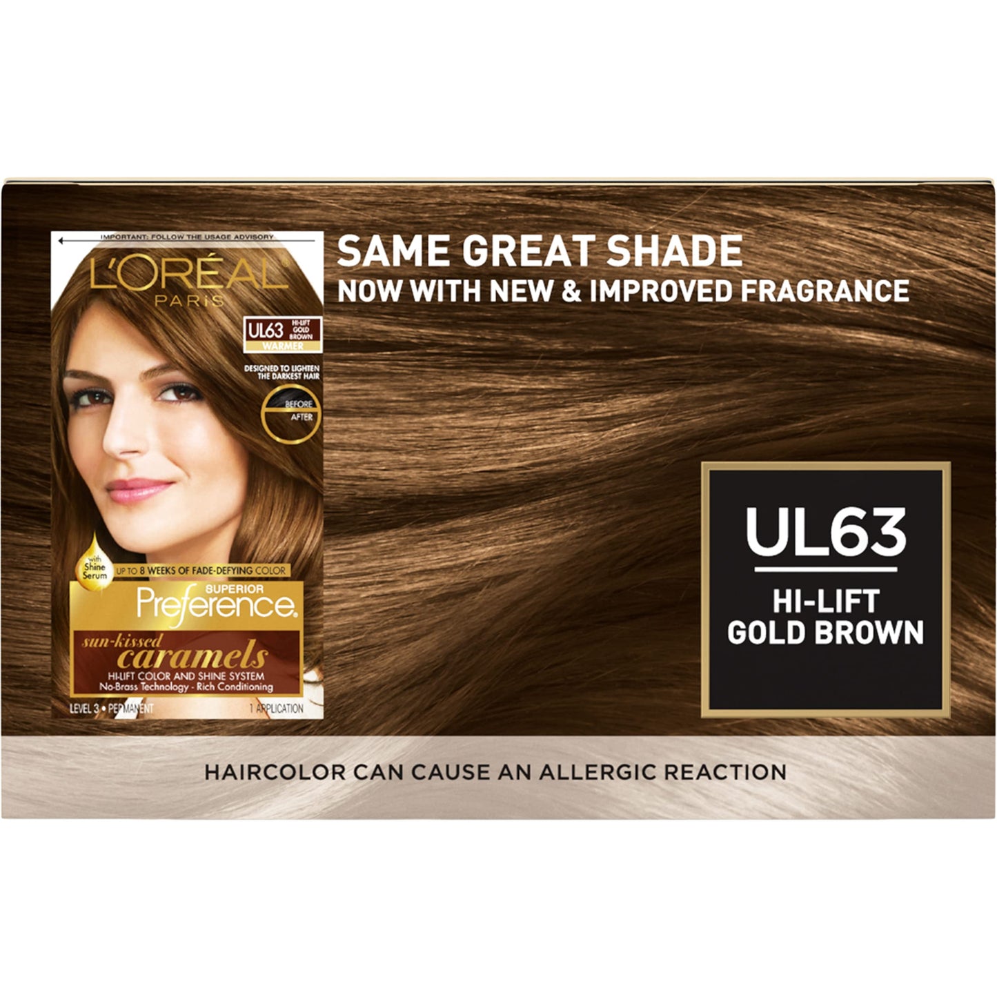 LOreal ParisSuperior Preference Preference Sun-Kissed Caramels, UL63 Hi-Lift Gold Brown 1 ea (Pack of 5)