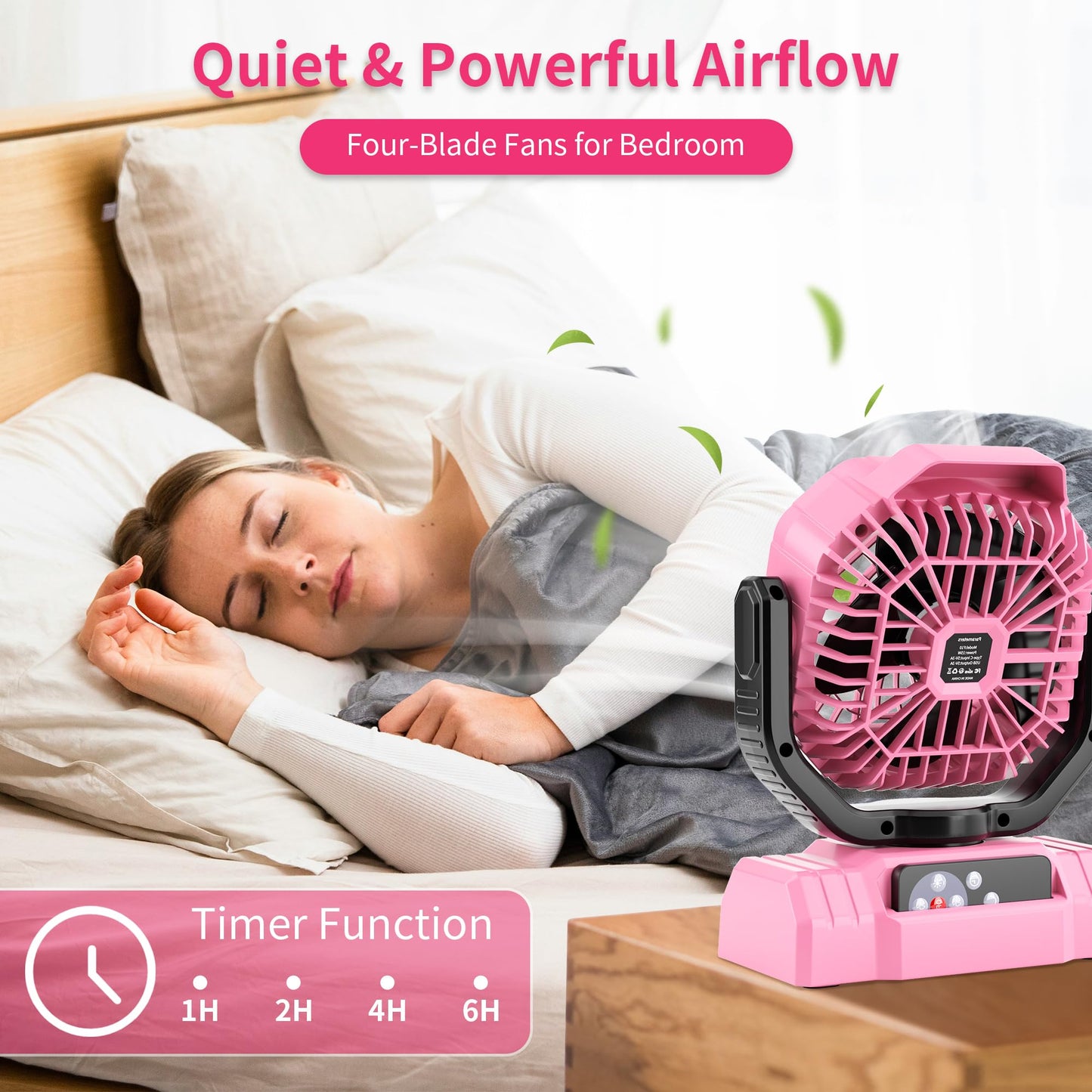 Avv 20000Mah High Speed Portable Camping Rechargeable Fan With Remote Control, Battery Powered With Auto Oscillating With Campin