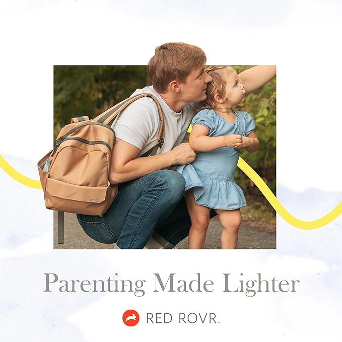 RED ROVR Mini Roo Lightweight Backpack | 6 pockets for everyday essentials (Pear Doodle)