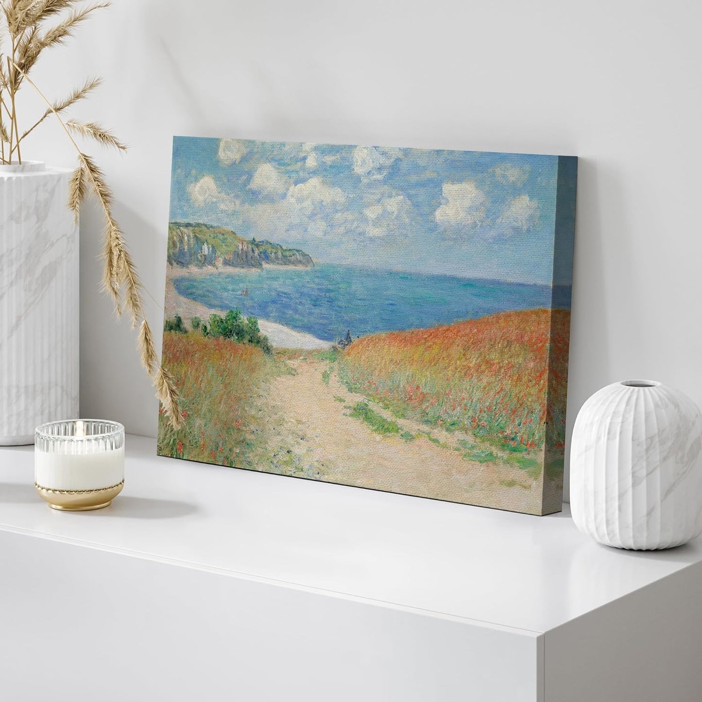 Path Through The Corn at Pourville by Claude Monet Giclee ped Gallery 12x18 inches