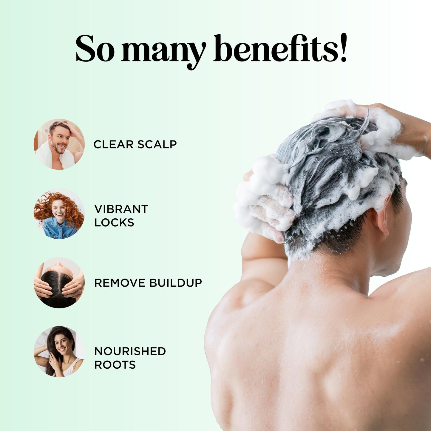 Clarifying Shampoo for Oily Hair and Scalp - Deep Cleansing Shampoo Build Up Remover with Rosemary Oil - Degrease Shampoo for Gr