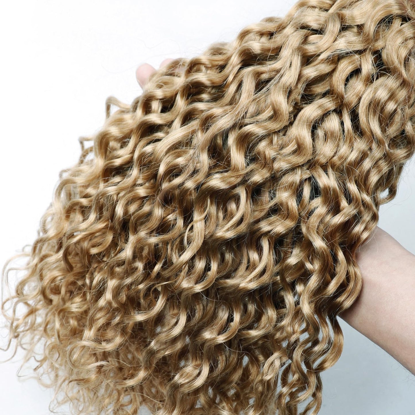 Liqusee Water Wave Curly #27 Human Braiding Hair 100g One Bundle/Pack Bulk Human Hair for Braiding No Weft Human Hair Braiding H