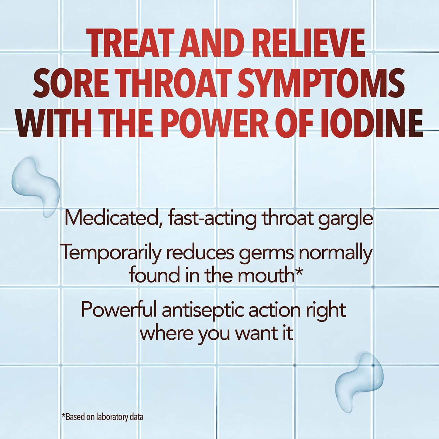 Betadine Sore Throat Relief Gargle, Mint Flavor, Fast Acting Antiseptic, Povidone-Iodine 0.5%, 8 oz (Pack of 2)