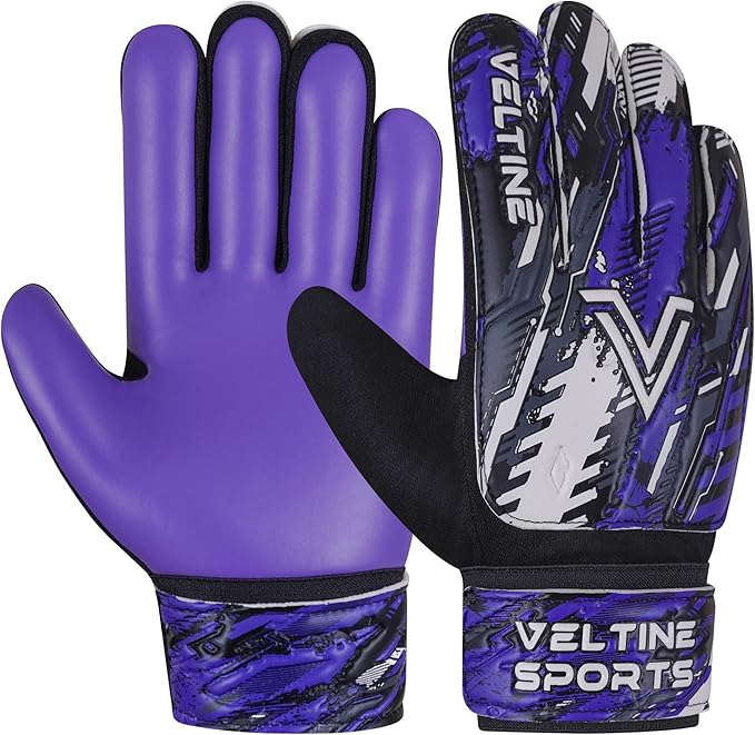 Veltine Sports Soccer Goalie Gloves for Kids Boys Children,Youth & Adult Football Goalkeeper Gloves with Double Wrist Prot...