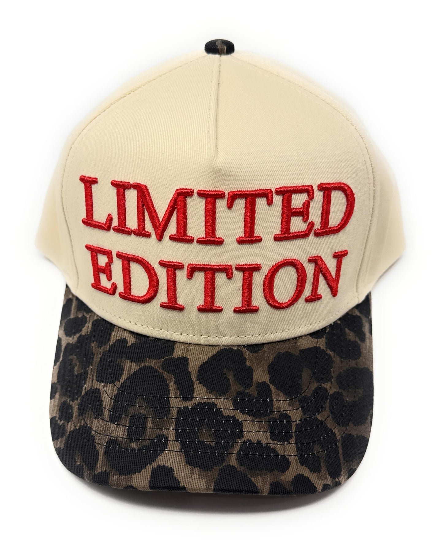 Vintage Leopard Print Trucker Cap, Puff Embroidered Design, Limited Edition, Trucker Hat