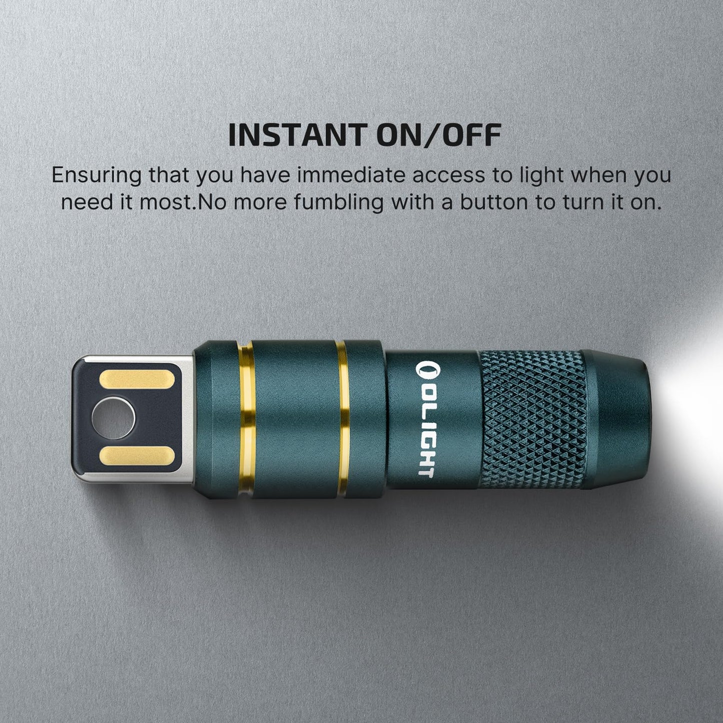 OLIGHT IMINI 2 Keychain Flashlight, 50 Lumens, Aluminum, 1 Pack, Dream Blue, Model IMINI2-DB-300000