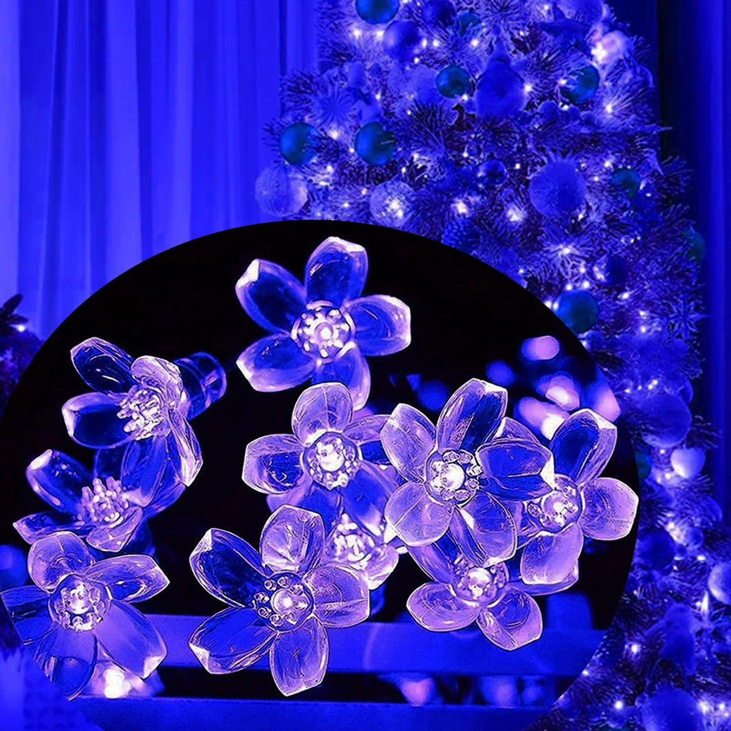 Fullbell Led String Lights 33Ft 100 Leds Blue Fairy Lights For Bedroom, Wedding, Party - Indoor/Outdoor Decor, Model 2022Sl-Fu-Ca