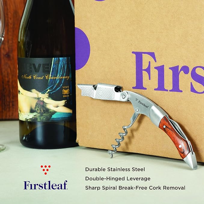 Waiter Corkscrew Wine Opener - Bartender Manual Bottle Opener/Foil Cutter and Cap Remover/Smooth Wine Bottle Opening on Stubborn Corks/Wine Key for Servers/Great Wine Accessory or Gift