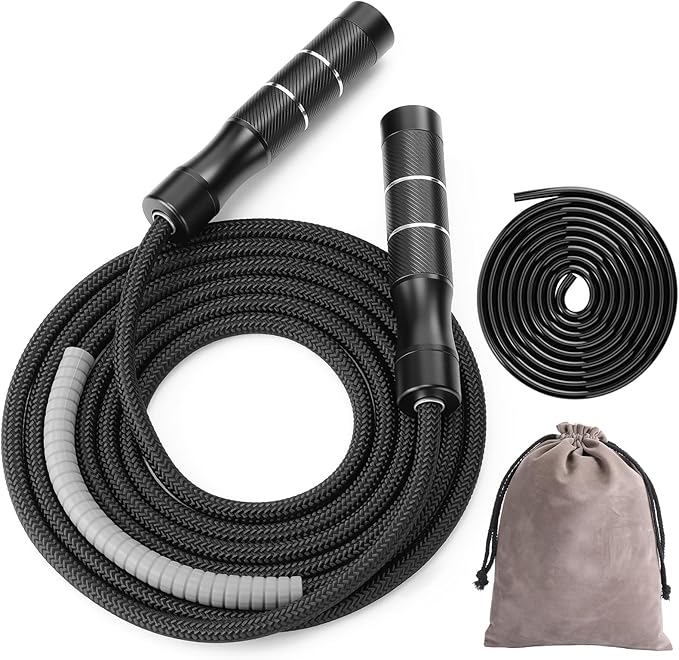 Gemscream Weighted Jump Rope for Men and Women 1 LB Ball Bearing Rapid Speed Skipping Rope for Workout Fitness Exercise Al...