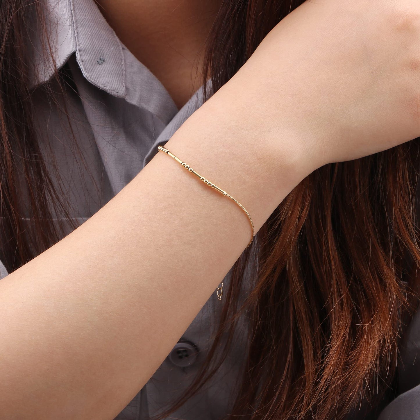JoycuFF Best Funny Gifts Morse Code Bracelets for Women Best Friend Sister Birthday Christmas Stianless Steel Graduation Friends