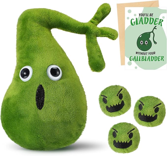 WinnerWhy Gallbladder Plush Set Gall Surgery Recovery Gifts Include Gall Plush with Gallstones Stuffed and Gallbladder Get...