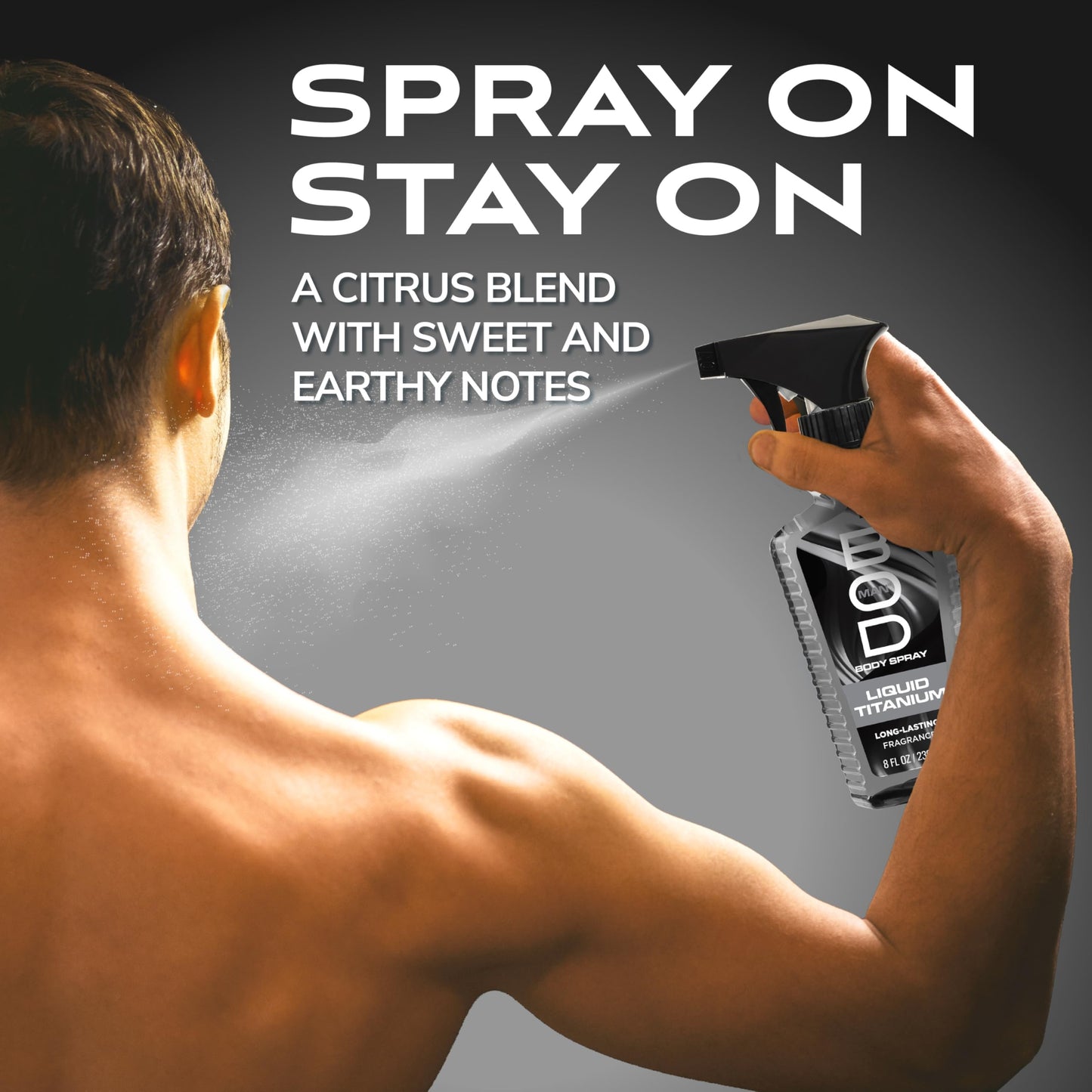 BOD man Liquid Titanium Fragrance Body Spray for Men 8 oz