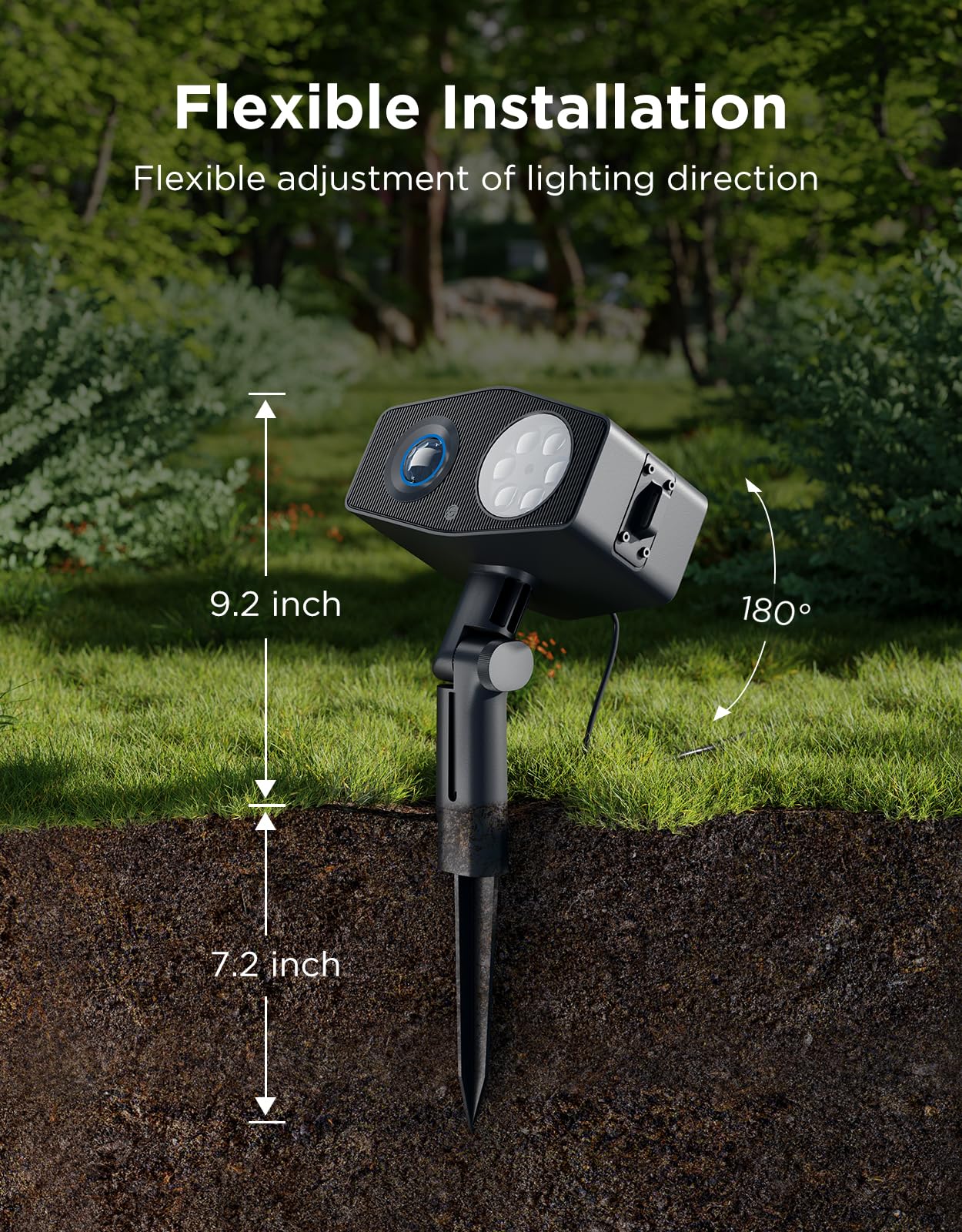 Govee Outdoor Decoration Projector Light, 20W LED Snowflake Projector, IP67 Waterproof, 180° Rotation, 20 HD Effects & 58 Scene Modes with App Control, Works with Alexa, Google Assistant, Matter