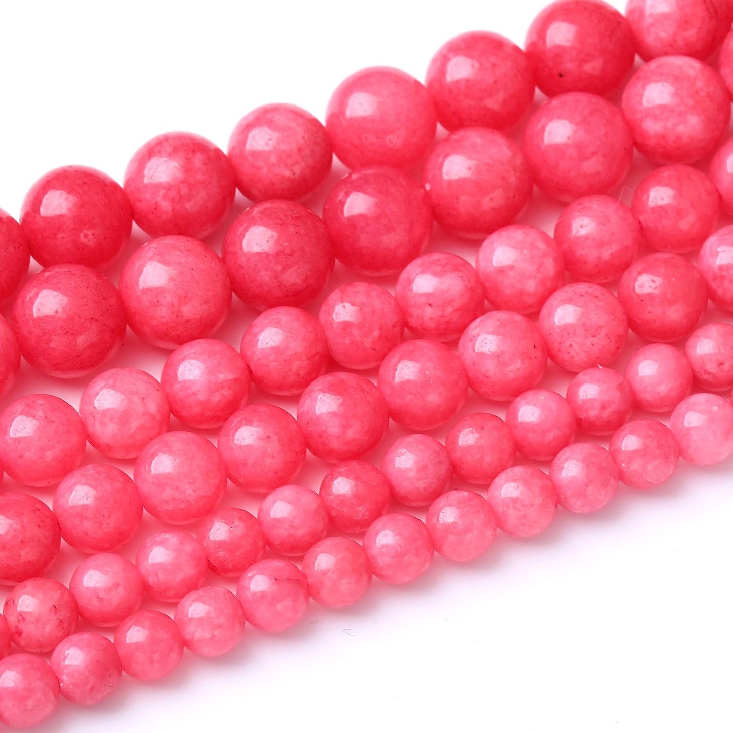 60PCS 6MM Natural Red Rhodonite Jade Stone Beads Round Loose Stone Beads for Jewelry Making DIY Energy Stone Healing Power Bracelet 15"