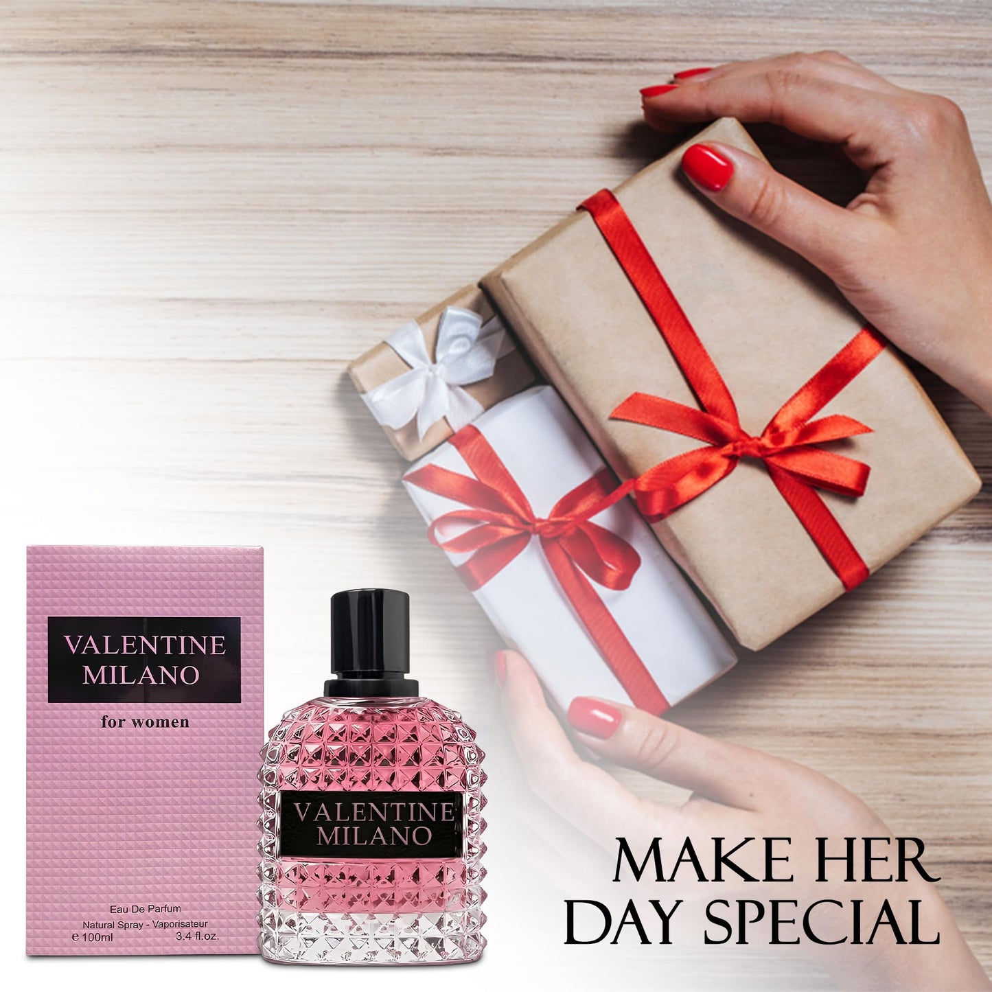 A CENTER Milano Women Perfume 100ml Eau de Parfum Spray for Women with Vanilla,Jasmine&Bergamot Notes Long Lasting Cologne for Daily Use