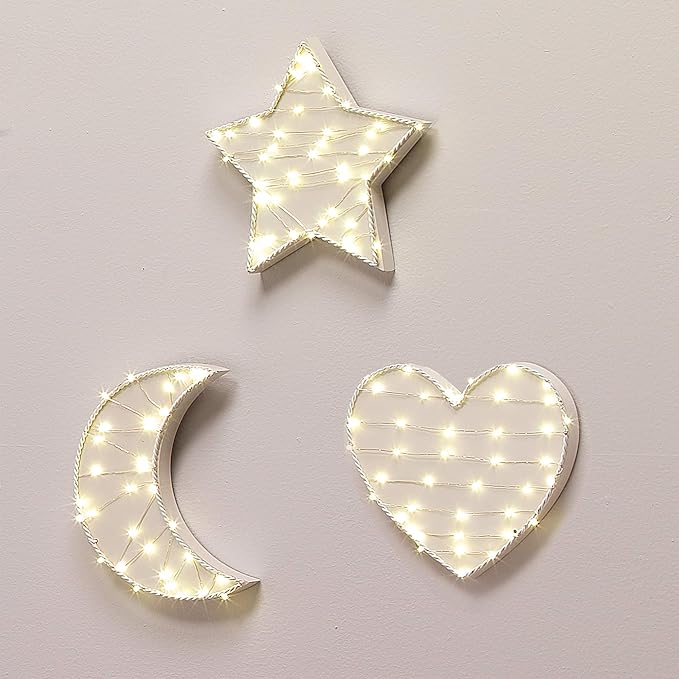 Lambs & Ivy Signature Moon LED Light Up Wall Decor/Wall Hanging