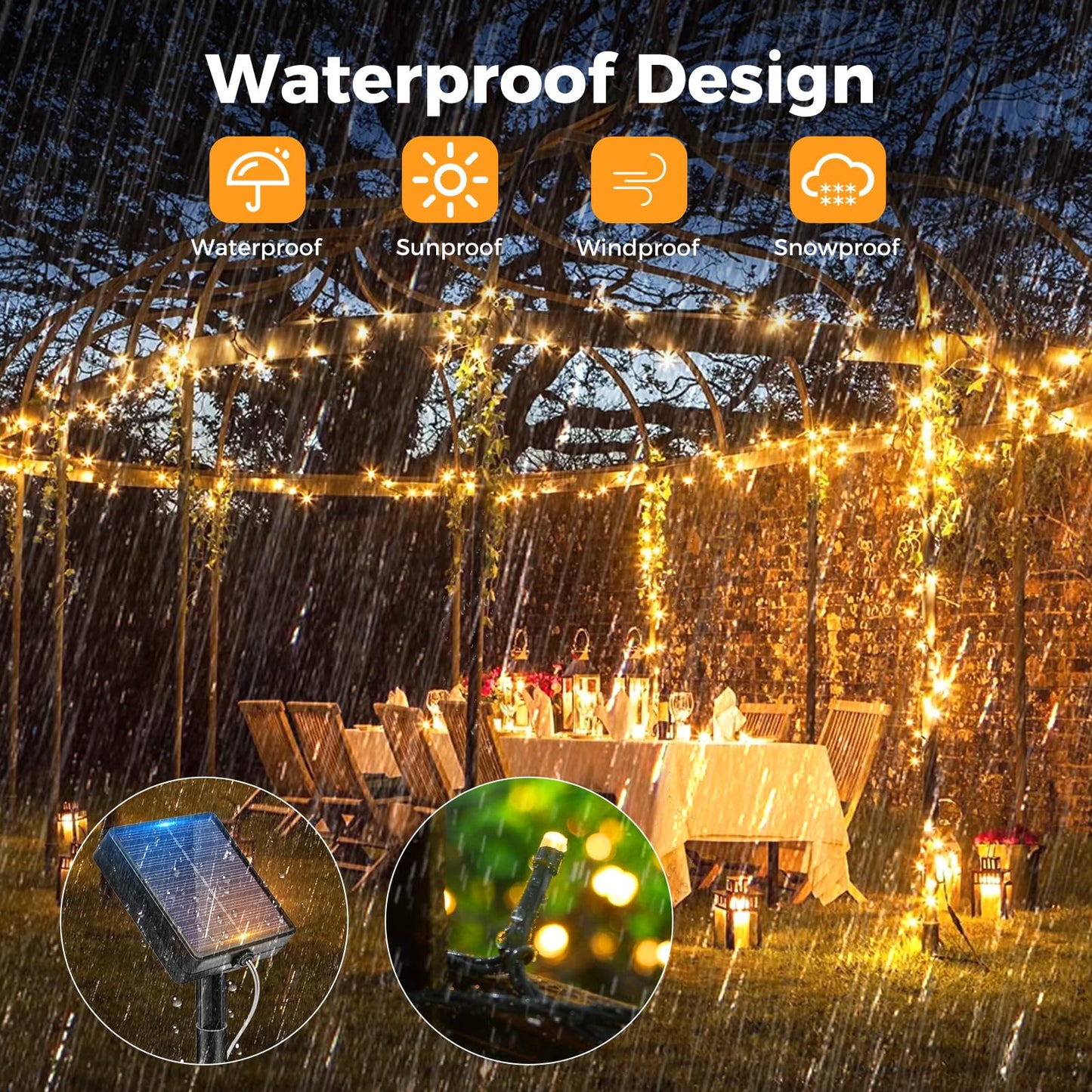 Btfarm 4 Pack Solar Christmas Lights Outdoor  183Ft 480Led Solar String Lights Outside Waterproof  8 Modes Twinkle Tree Light Solar Powered For Xmas Garden Patio Yard Party Wedding Decor  Warm White