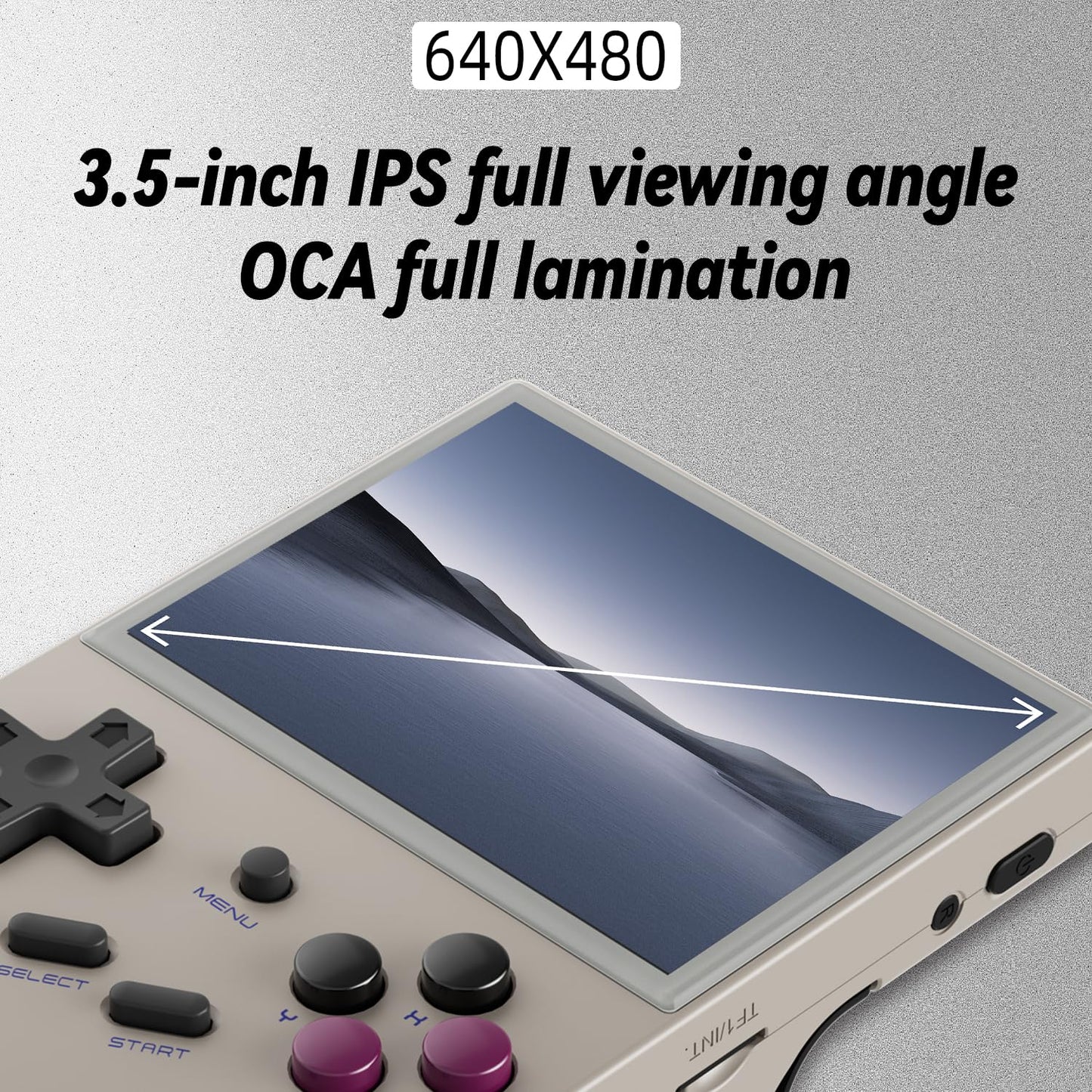 RG35XX 2024 New Updated Version Retro Handheld Game Console, 3.5 Inch IPS Screen Built-in 5500 Games Linux System, Support Gamepad and HDMI TV Output (Gray, with Portable Bag)
