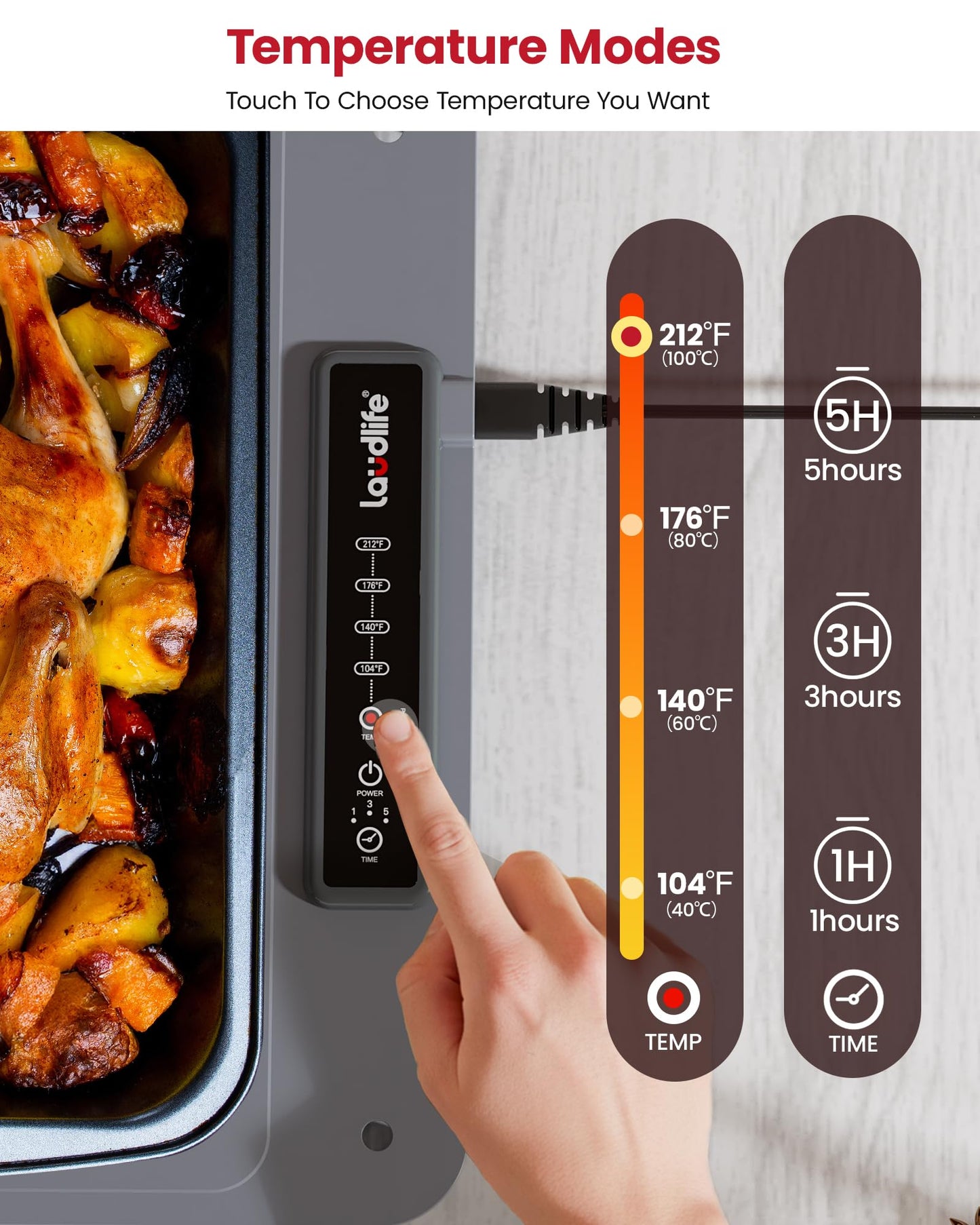 Extra Large Food Warming Mat for Countertop (XXL 36”x16”) - Full-Surface Heating Pad with 4 Temps Settings, Ideal for Buffet Party Food Warmer, Roll-Up Electric Warming Tray for All Gathering, Gray