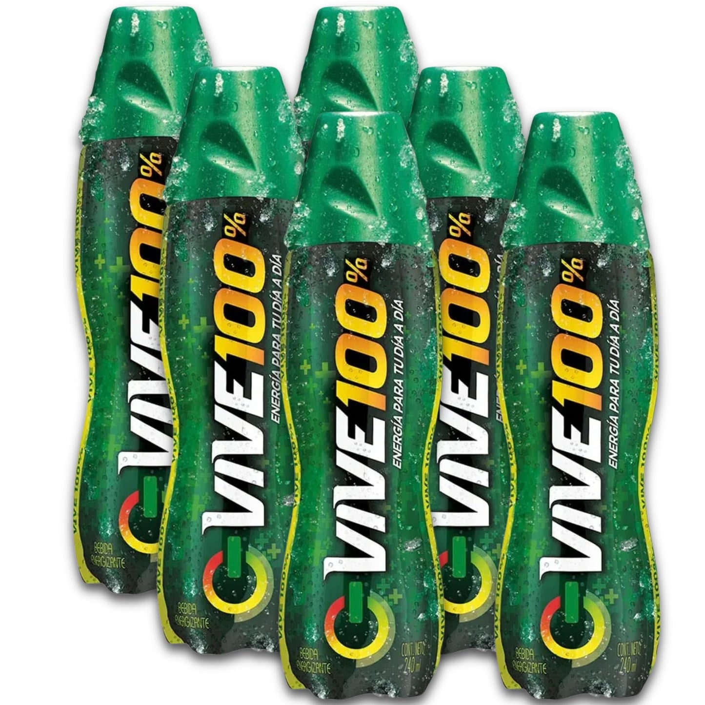 Generic Vive 100% - Bebida energizante por 380 ml - Incluye Paquete de 6 unidades - Energy drink 12.8 fl oz - Includes Pack of 6