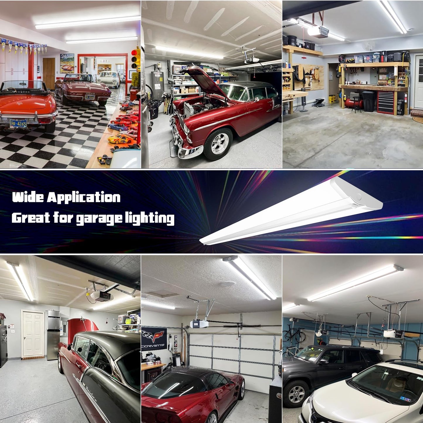 ANTLUX 8FT LED Shop Light, 110W, 12500LM, 5000K, Aluminum, Commercial Grade, 4 Pack