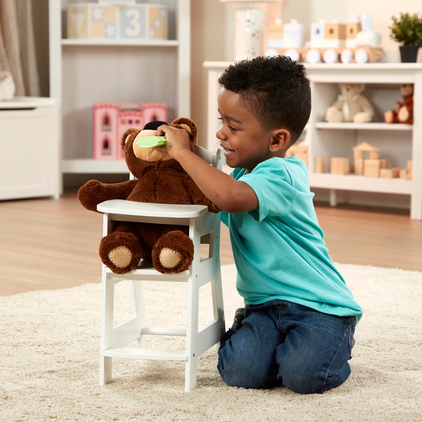 Melissa & Doug Play High Chair Pretend Play High Chair Baby Doll Accessories