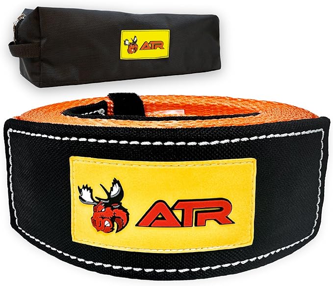 ATR Recovery Tow Strap 3.5" x 20ft – 36,000 lbs Break Strength, Heavy Duty Snatch Strap for Truck, SUV, UTV, Off-Road Pull...