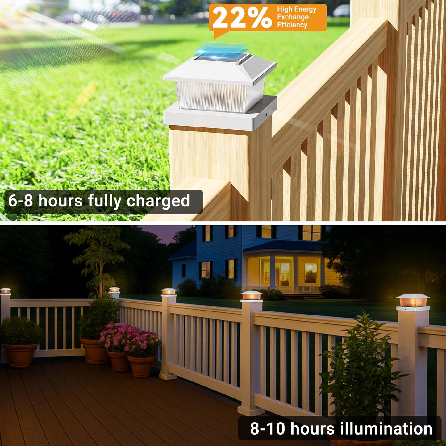 Btfarm 4X4 Solar Flame Post Cap Lights Outdoor  4 Pack Flickering Flame Deck Fence Post Lights  Waterproof Solar Powered Lighting Outside Fit 4X4 3.5X3.5 Wooden/Vinyl For Porch Patio Garden