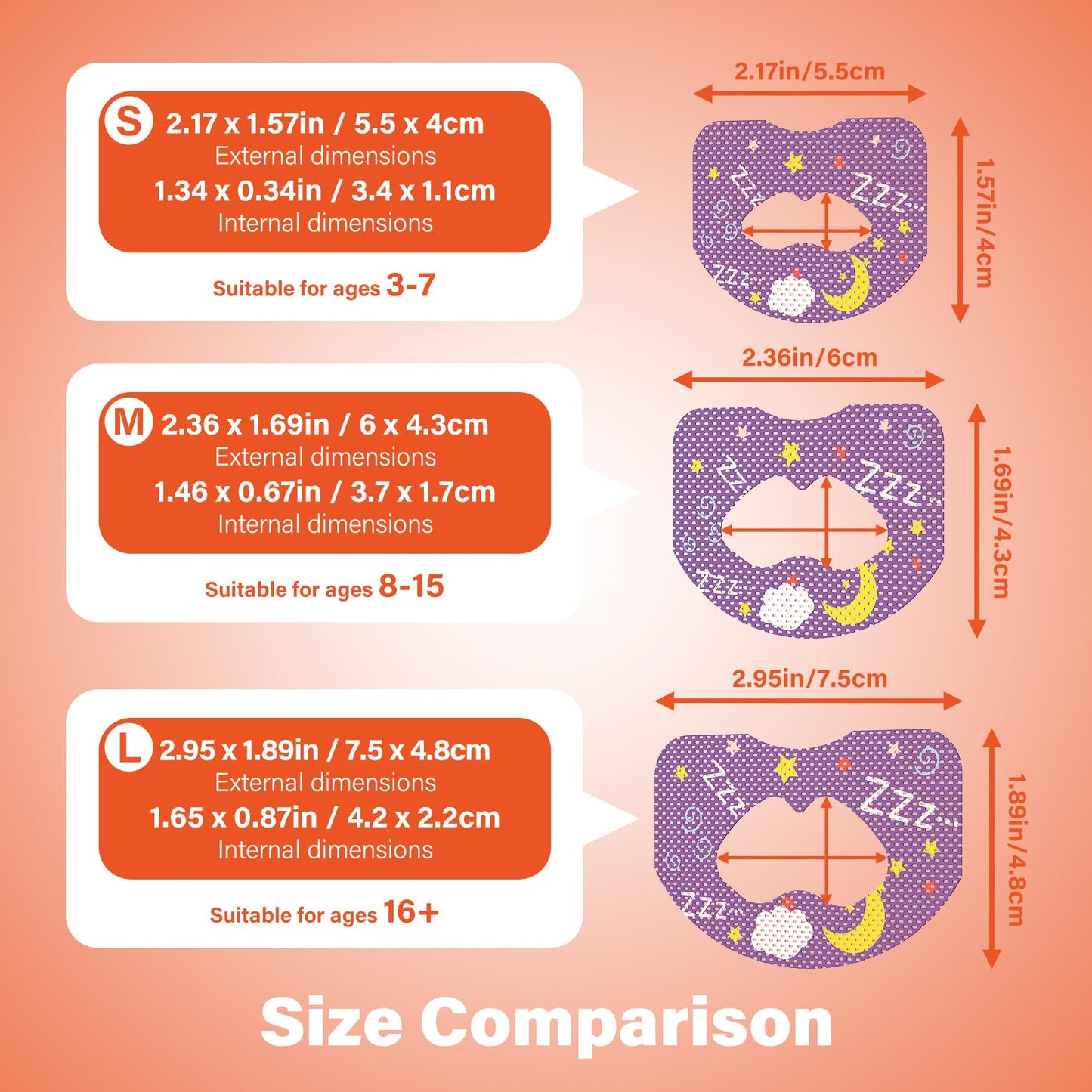 30pcs Mouth Breathing Correction Patch, Children's Closed Mouth Patch, Adult Anti-snoring, Closed Mouth Patch, Improve Mouth Breathing Facial Problems (Medium（8-15years）)