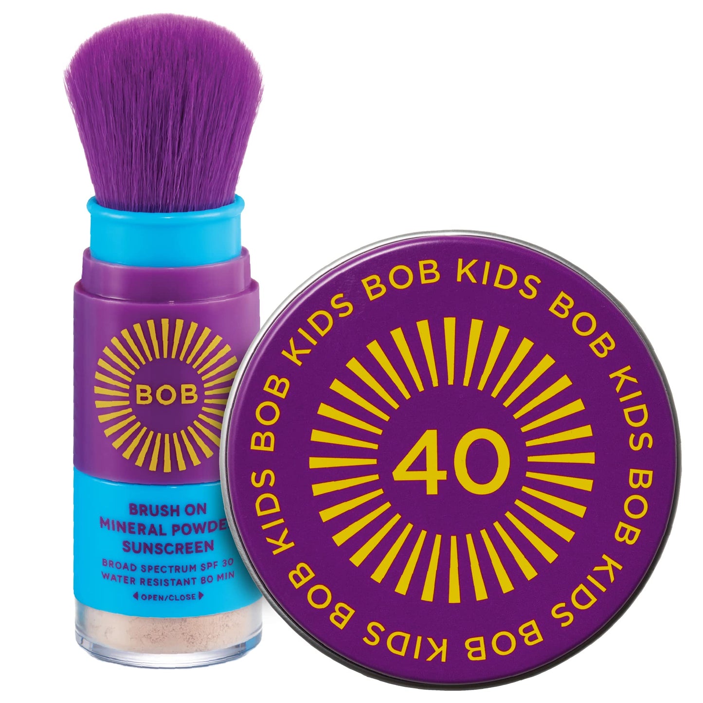 BOB KIDS Duo Pack SPF Sun Protection, SPF 30 Mineral Powder Sunscreen & SPF 40 Kids Sun Protection Balm, Broad Spectrum, Fragran