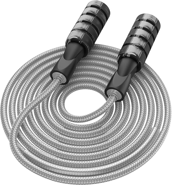 CRHOEIQ Jump Rope for Women Men, Fitness Jumprope for Women Workout, Adjustable Adult Exercise Skipping Rope