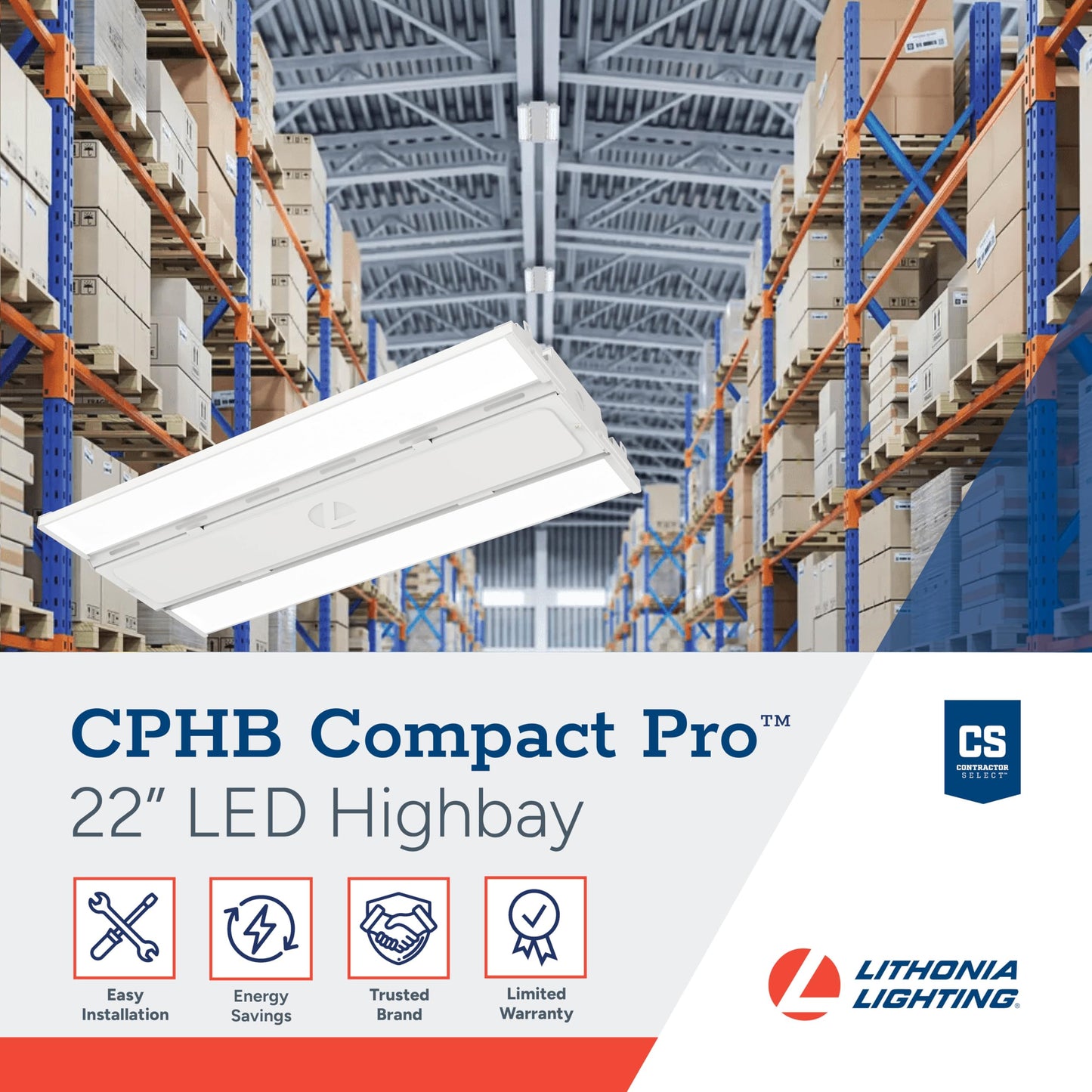 Lithonia Lighting Compact Pro Led High Bay Light  Ceiling Lighting Fixture  24 000 Lumens  4000K Cool White  Dimmable Led Work Light For Garage And Warehouse  Mvolt 120-277V (Cphb 24Lm Mvolt 40K)