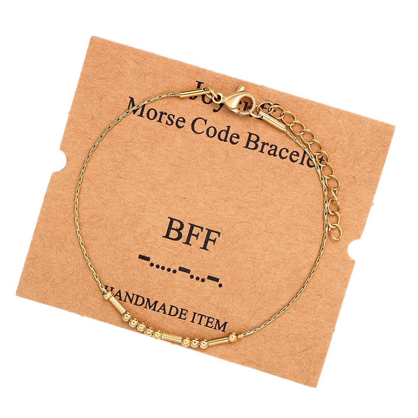 JoycuFF Bff Best Gifts for Friend Women Funny Gifts Morse Code Bracelets for Women Friend Sister Birthday Christmas Stianless St
