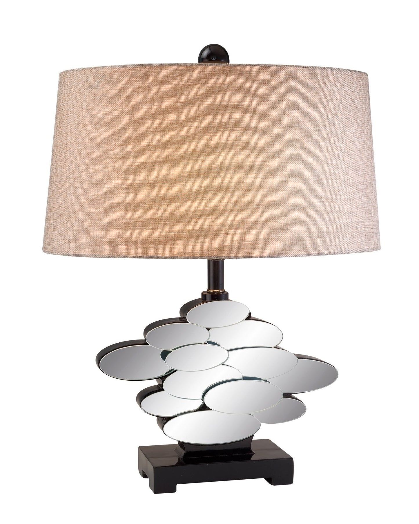 OK Lighting Table Lamp, Resin, Model OK-4258-T2, Black