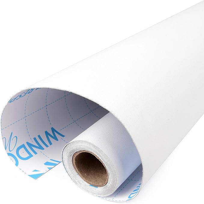 Total Blackout Window Film: 100% Light Blocking Film with White Sides - Heat Resistant, Room Darkening, Static Cling Film for Privacy & Day Sleep - No Residue, Stops UV, Easy Removal (36 x 72 in.)