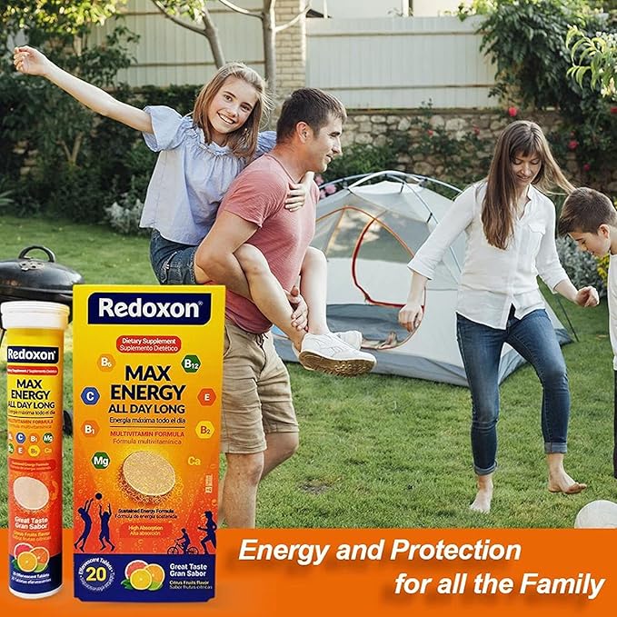 Redoxon Max Energy Citrus Effervescent Tablets Immune Support Bundle Vitamin C Zinc Effervescent Orange Immune Support Tablets
