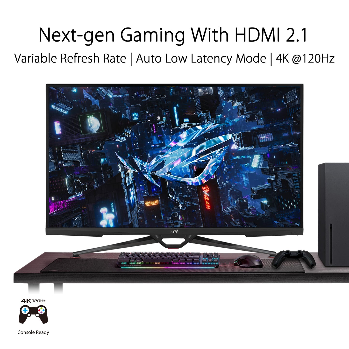 ASUS ROG Swift 38” 4K Gaming Monitor PG38UQ - 144Hz, 1ms, G-SYNC, HDR, Black