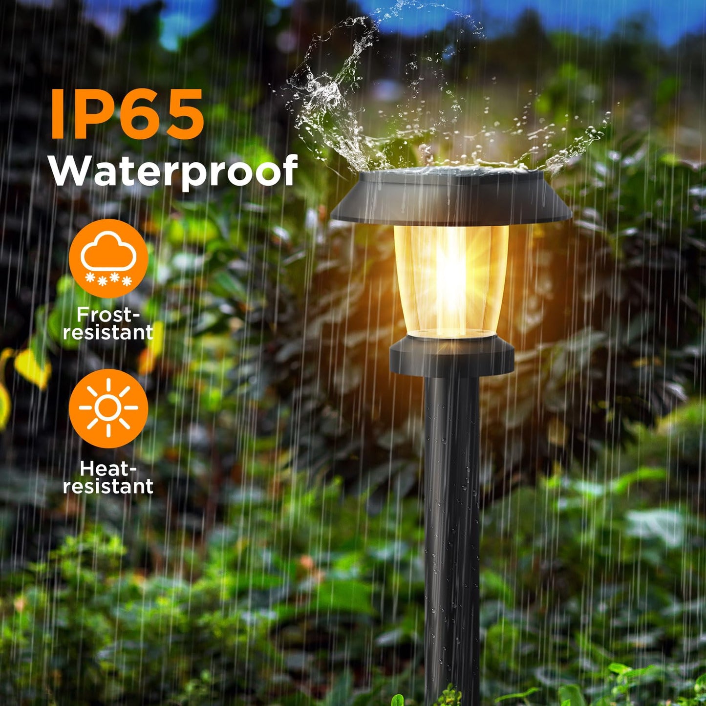 ALEPOD Solar Pathway Lights - 12 Pack Waterproof Garden Lights with 3 Modes, Warm White