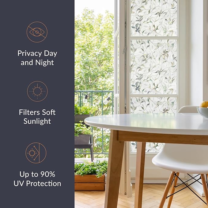 Artscape Flight | Privacy Window Film with Vibrant Colored Pattern | Non-Adhesive & UV Protection | Easy to Apply & Removable | 24 x 36 Inches | Made in USA