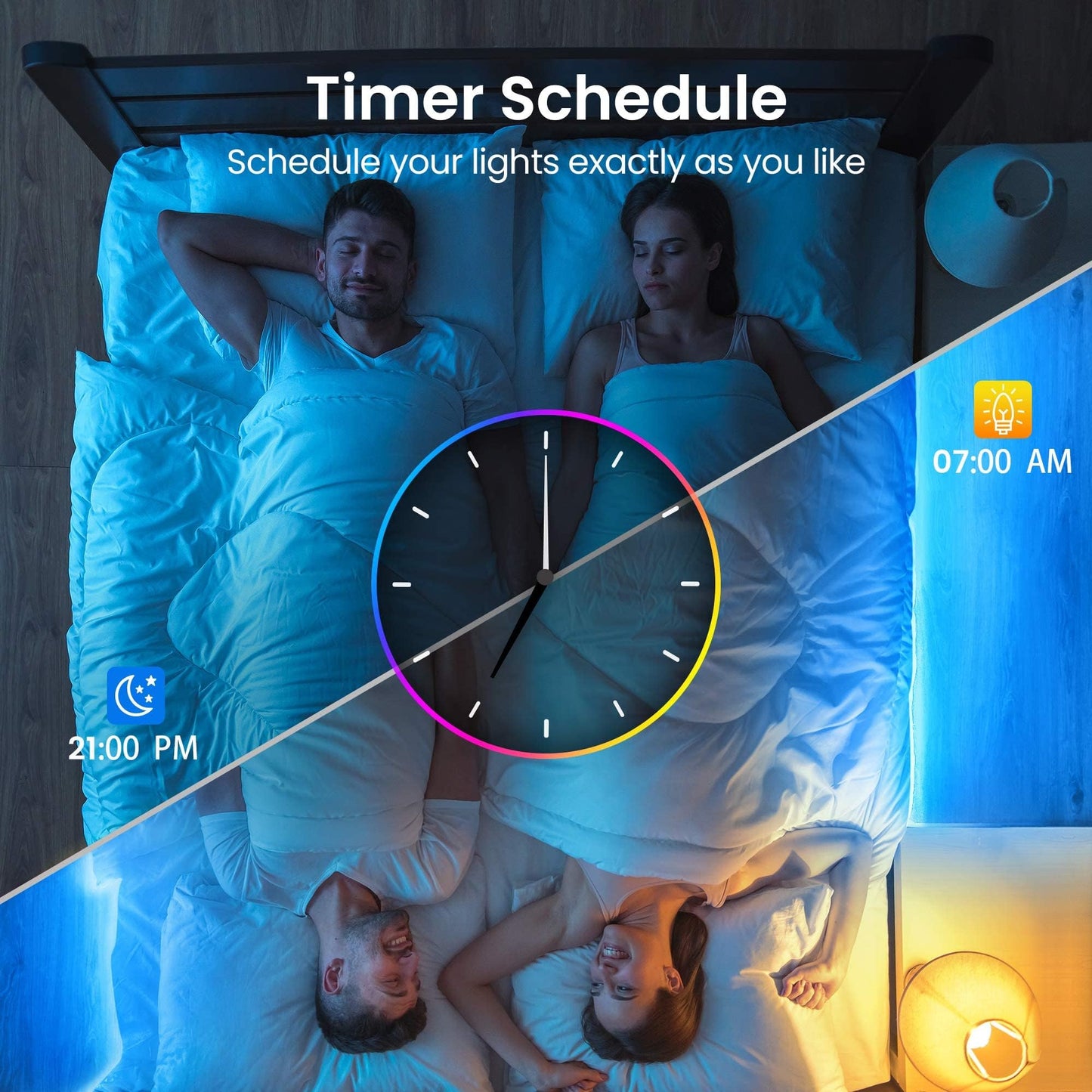 Tjoy 200Ft Smart Led Strip Lights, Rgb Color Changing, Music Sync, App & Remote Control, Alexa Compatible, Model Ta2W1502415-4