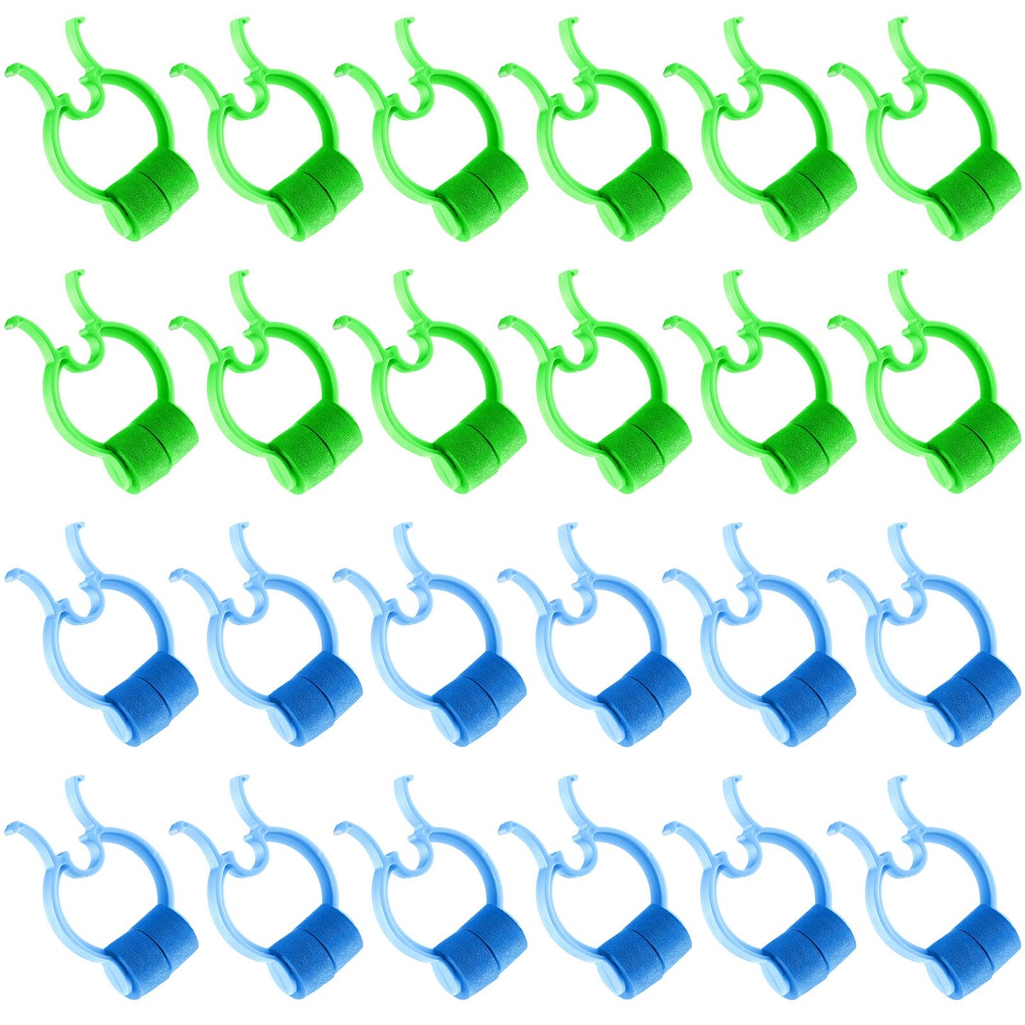 24 Pieces Nose Clips Nose Bleed Stopper Plastic Nose Clip Nose Pincher Nasal Clip Kit for Snoring Stop Accidental or Emergency Condition Swimming (Green, Blue)