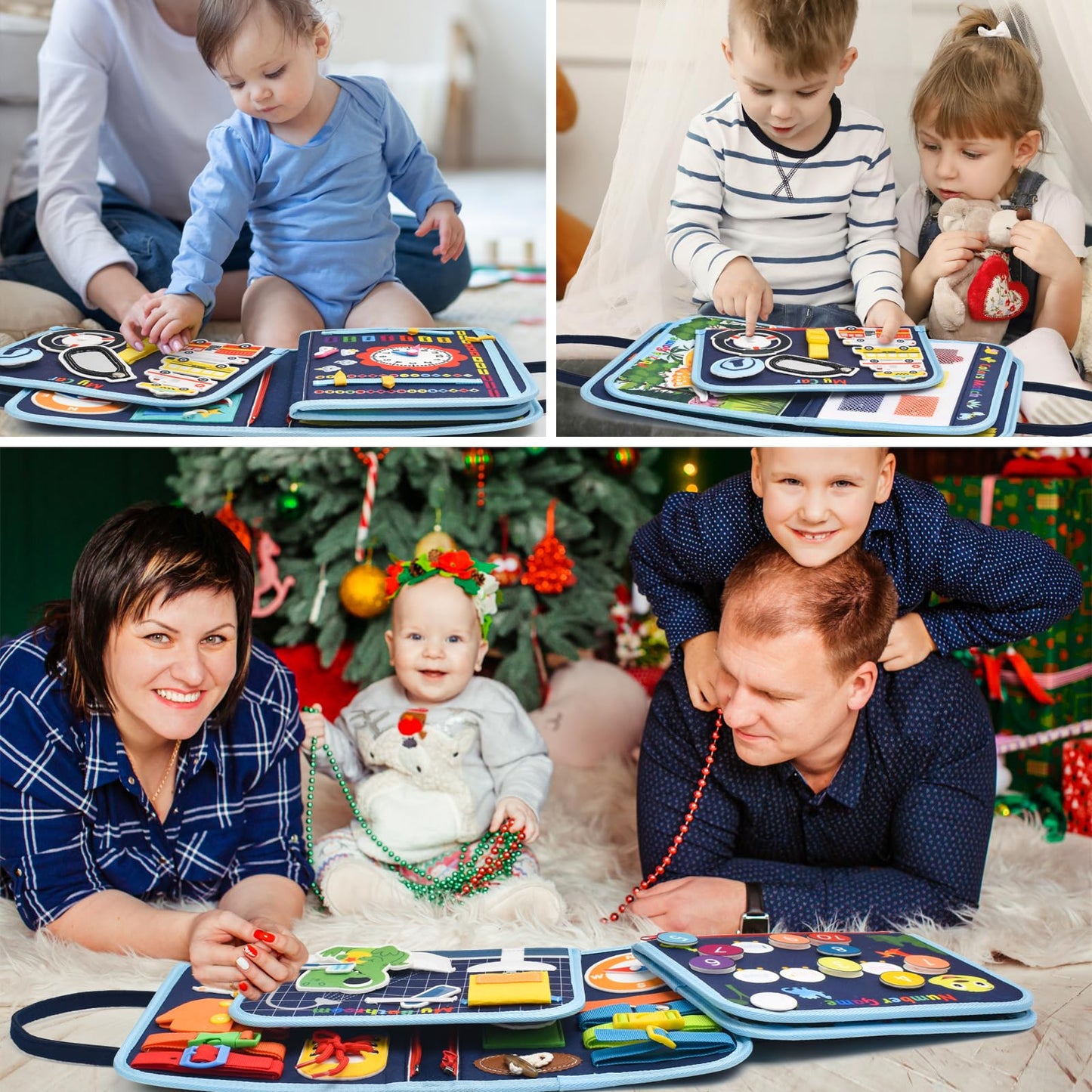 Ejanmilar Busy Book for Toddlers 1-3, Montessori Toys Busy Board for 1 2 3 4 Year Old Boy Girl Birthday Gift Educational Learning Quiet Activity Book Airplane Car Travel Toys for Tollders Kids 1-3