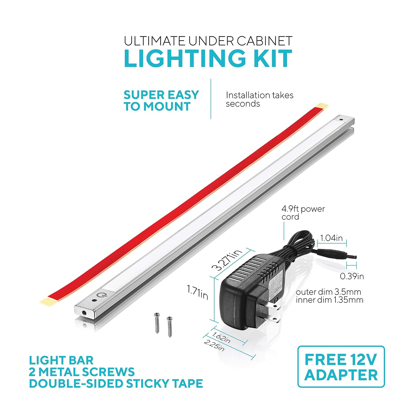 phonar Under Cabinet LED Lighting 36 Inch Warm White Counter Light Model SL-1601-36-3000