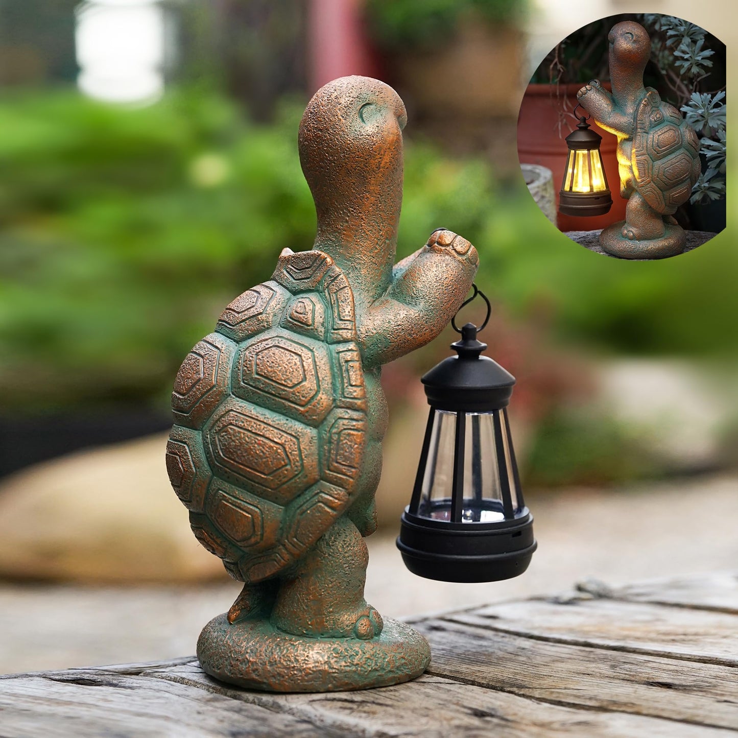 Turtle Solar Powered Outdoor Garden Statue  Resin Statue With Solar Light Lantern  Decorative Lawn  Yard Outdoor Turtle Decoration. Unique Home Decoration  Gifts For Women