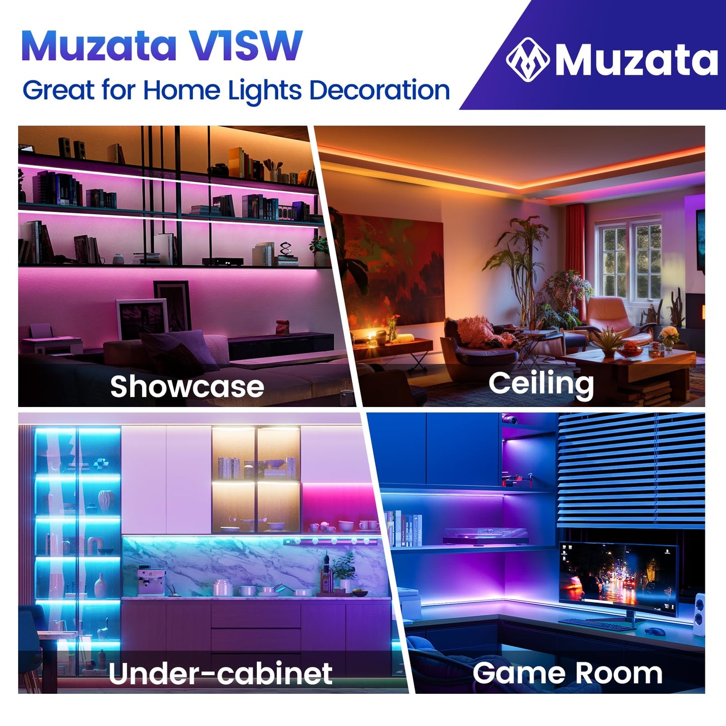 Muzata 10Pack 3.3FT/1M V Shape LED Channel Silver Aluminum LED Strip Diffuser Channel with Milky White Cover Frosted Corner Lighting Easy Installation V1SW WW 1M