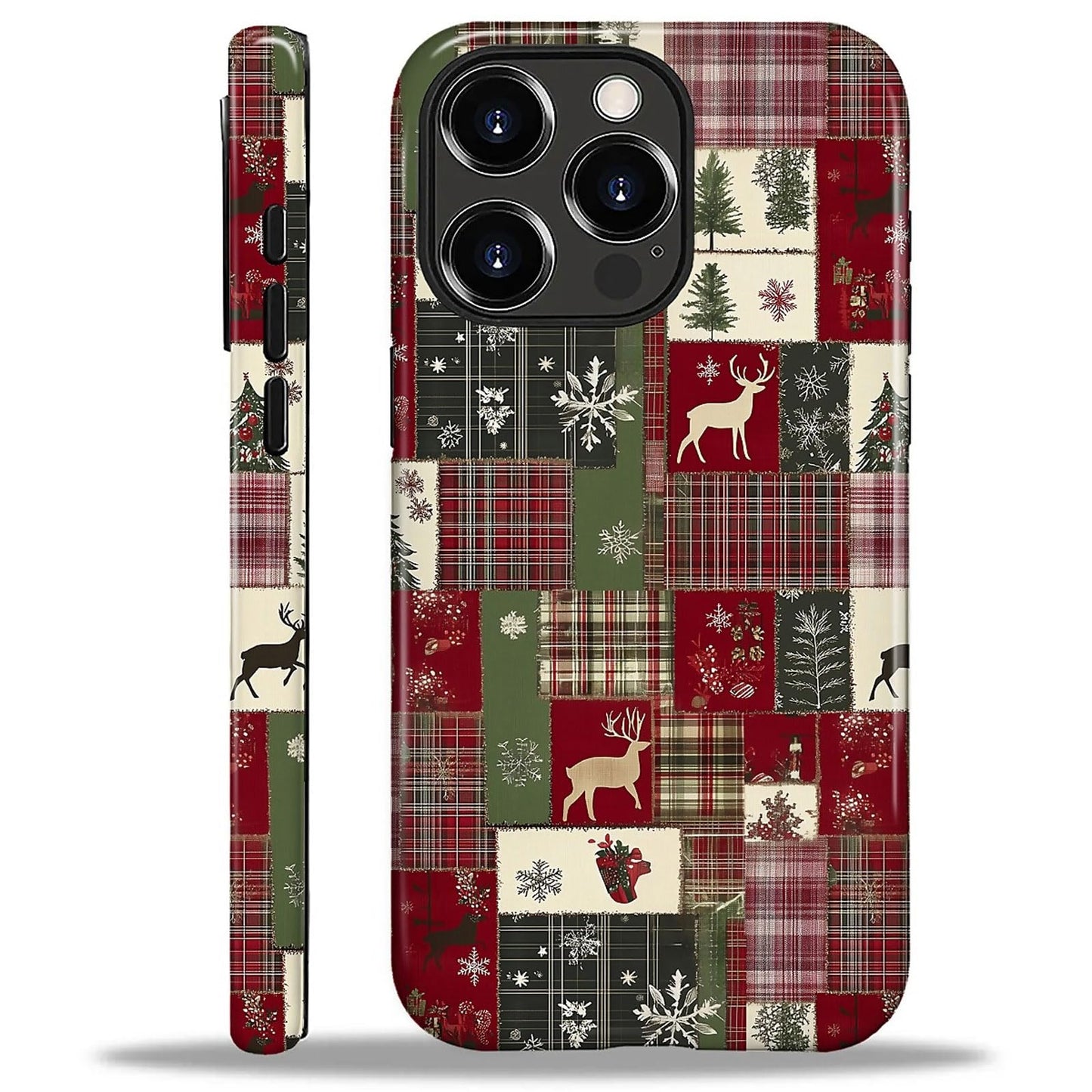 Goodsprout for iPhone 14 Pro Case,Hybrid 2-Layer Hard Shell + Silicone Protective Case -Resistant Shockproof- Christmas Tree Dee