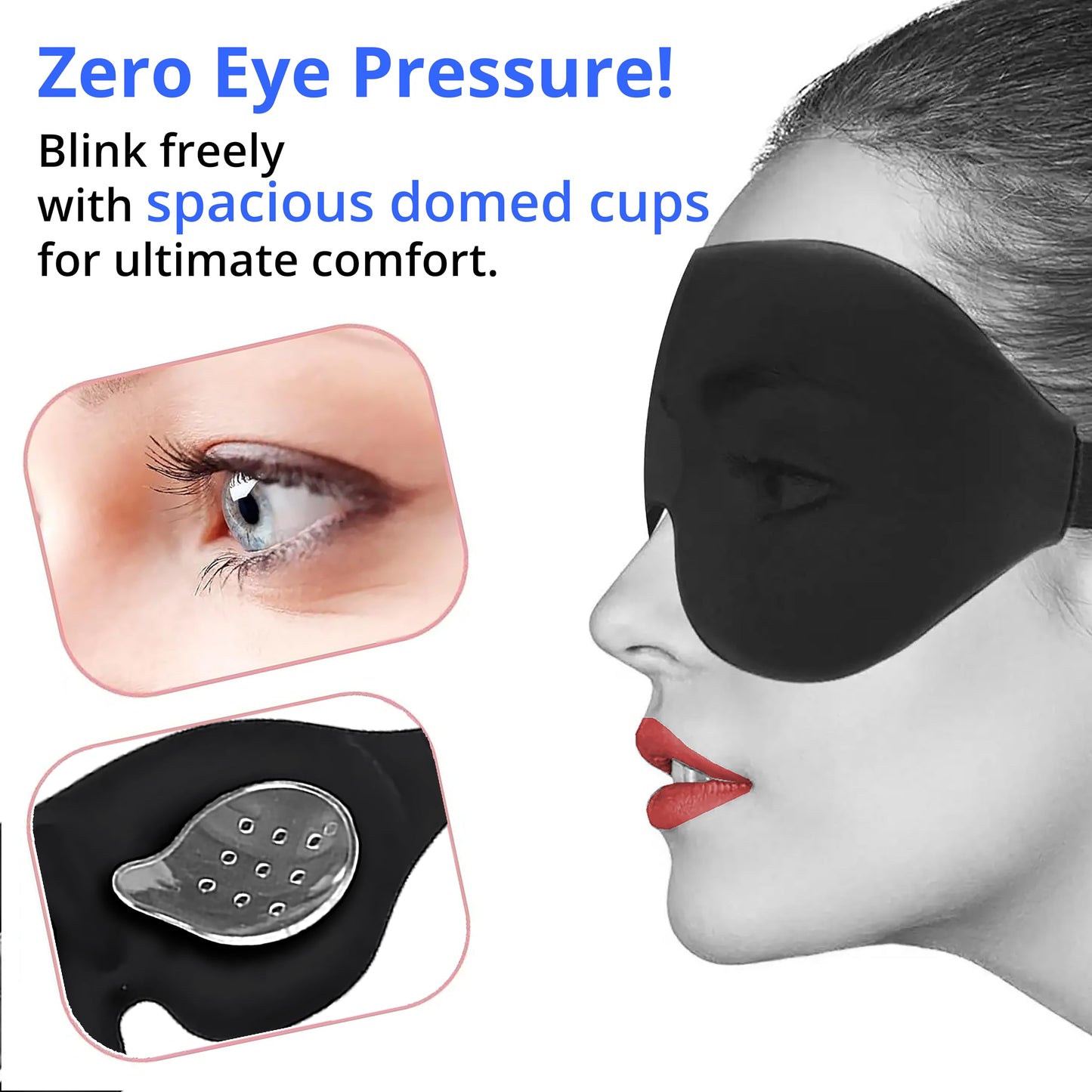 Sleep Mask for Cataract & LASIK Recovery – 3D Contoured Eye Protection for Comfortable Sleep