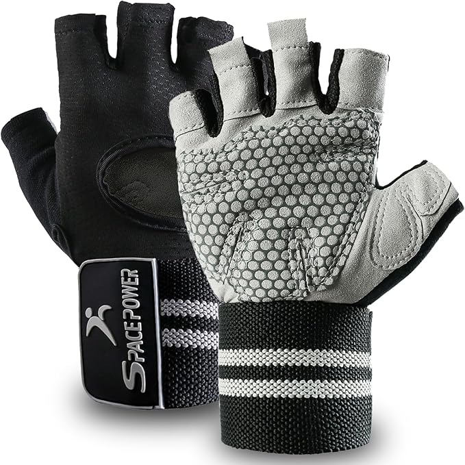 spacepower Workout Gloves, Weight Lifting Gloves for Women&Men, Lightweight Breathable Gym Gloves for Exercise